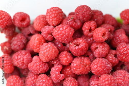 Red ripe rashberries as a close up