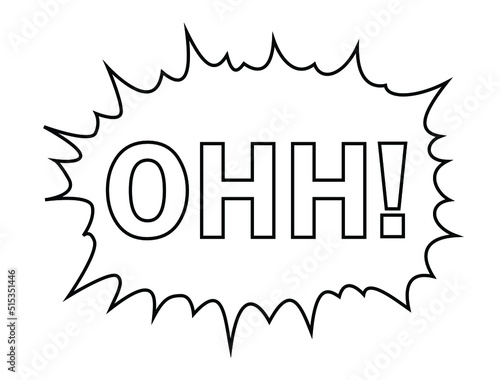  font saying Ohhh!. Ohhh! speech bubble comic text cartoon vector