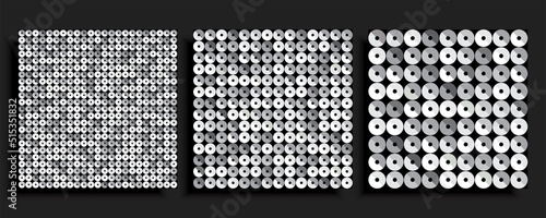 Silver shiny sequin, sparkle or glitter posters