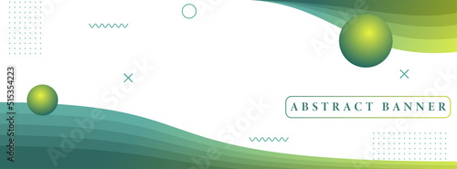 creative wide abstract banner created with simple geometric shapes