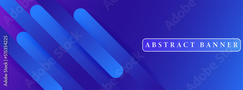 creative wide abstract banner created with simple geometric shapes
