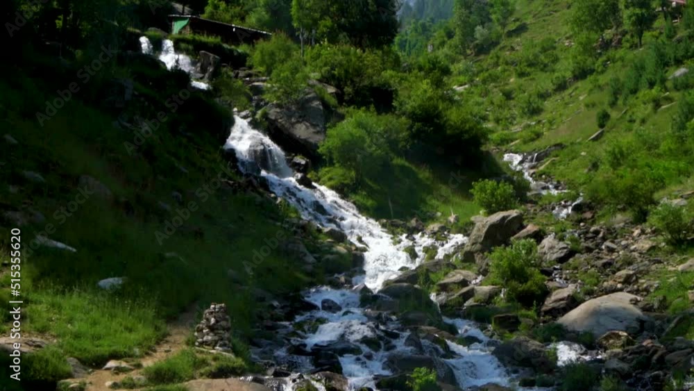 Slow motion shot of water fall splashes in hilly area of Pakistan Slow motion shot of water fall splashes in hilly area of Pakistan