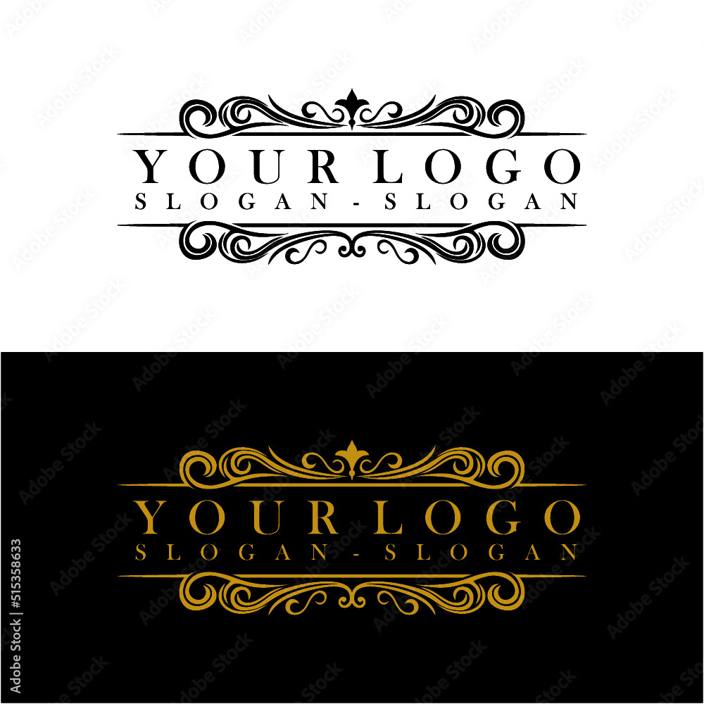 border logo style vector