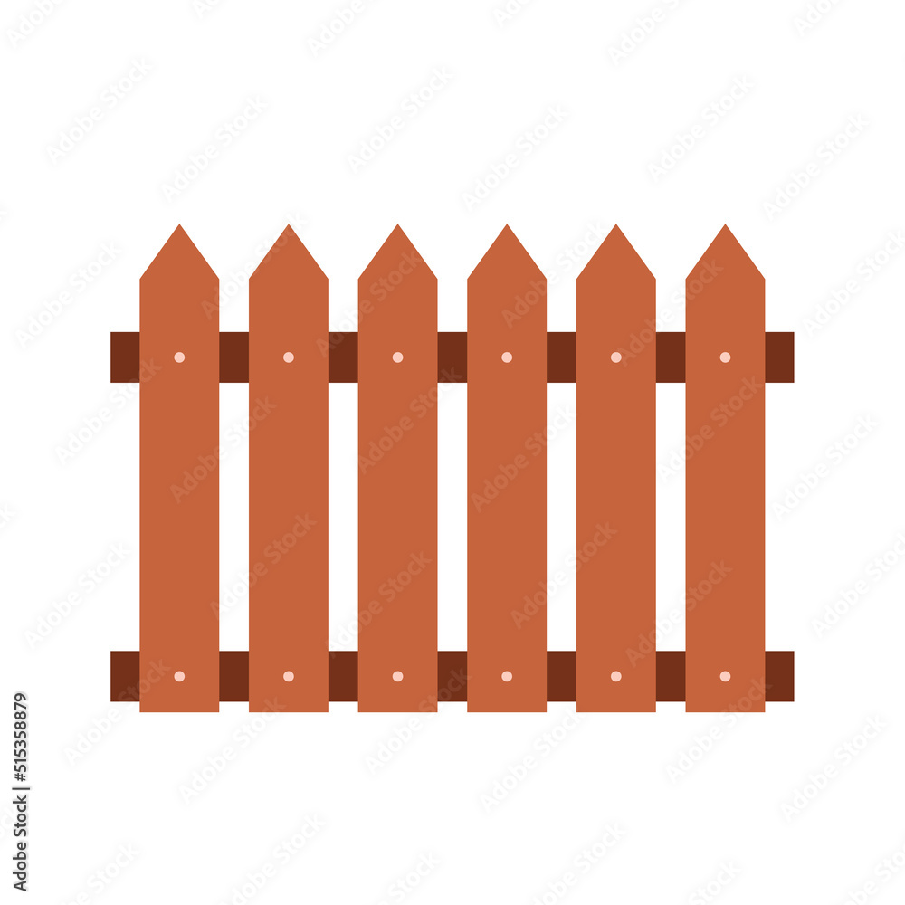 Wooden fence. Fence. Hedge Vector illustration. Wooden fence on white background. Wooden fence. Fence. Hedge Vector illustration. Wooden fence on white background.