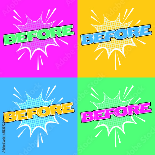 Cartoon comic backgrounds set. Speech bubble. Comics book colorful poster with halftone elements. Retro Pop Art style.
