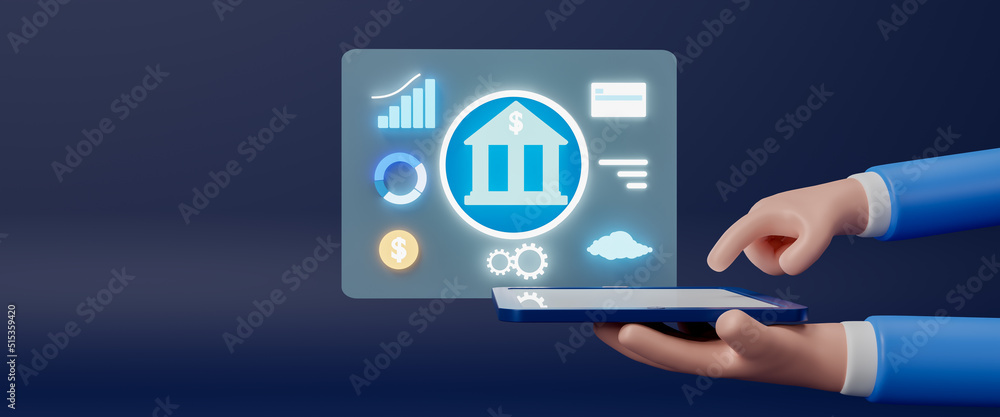 3d businessman hand touching icon online banking and icon virtual network connection, fintech financial technology digital money online banking business finance concept, online payments, 3d rendering 3d businessman hand touching icon online banking and icon virtual network connection, fintech financial technology digital money online banking business finance concept, online payments, 3d rendering