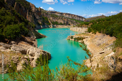 Picturesque landscape of Congost de Mont-Rebei, famous gorge in Catalonia, Spain photo