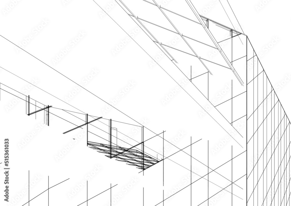 Abstract modern architecture 3d illustration Abstract modern architecture 3d illustration