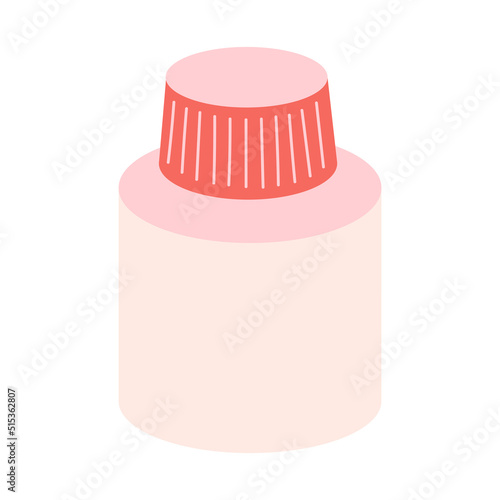 Vector medical pill bottle. Flat illustration healthcare