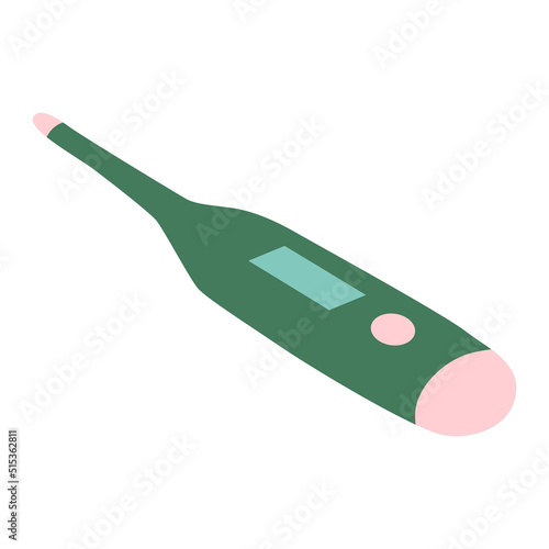Vector medical first aid and thermometer. Flat illustration healthcare