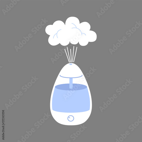Vector modern Humidifier. Air cleaner, vaporizer.