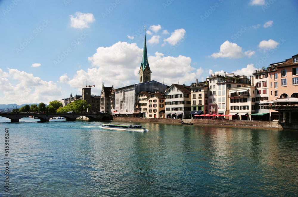The street view of downtown Zurich, Switzerland