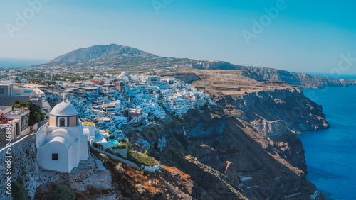 Billede på lærred Santorini During The Sunset - Greece