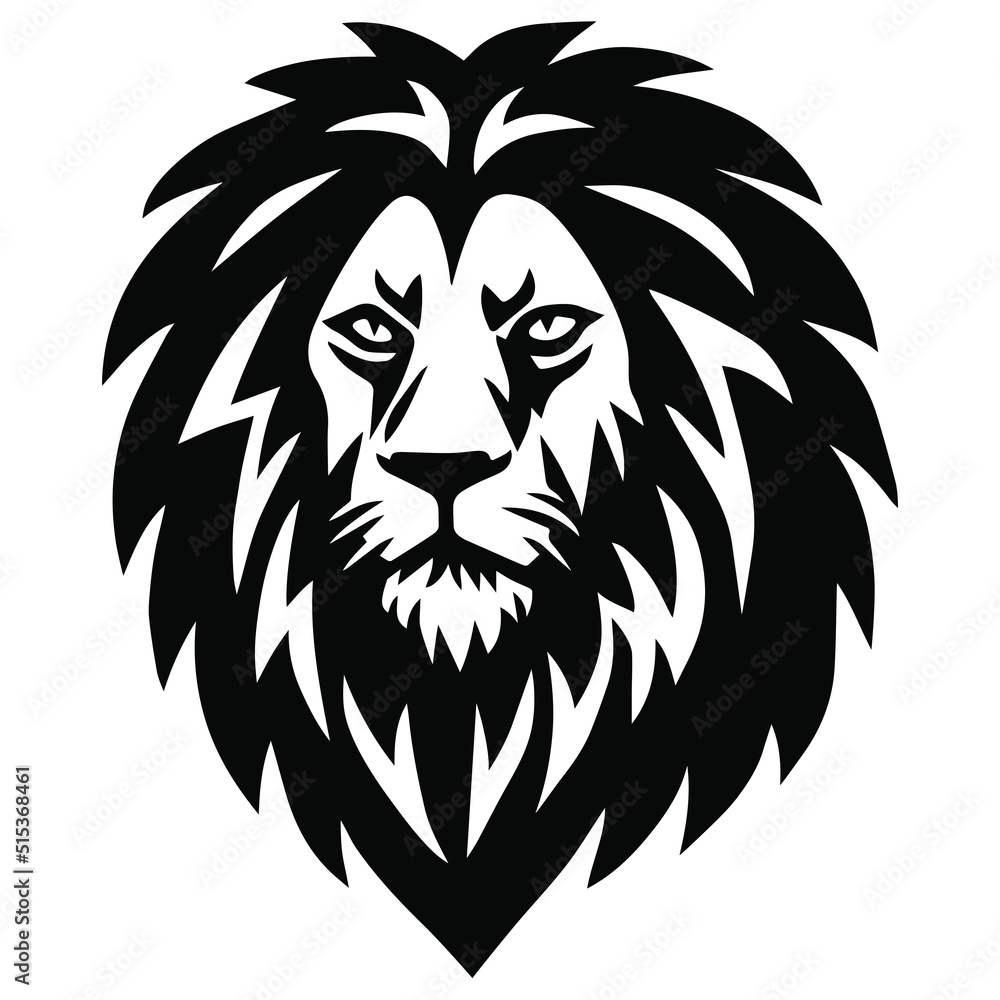 Lion Head Logo Mascot Design Template Vector Icon Art