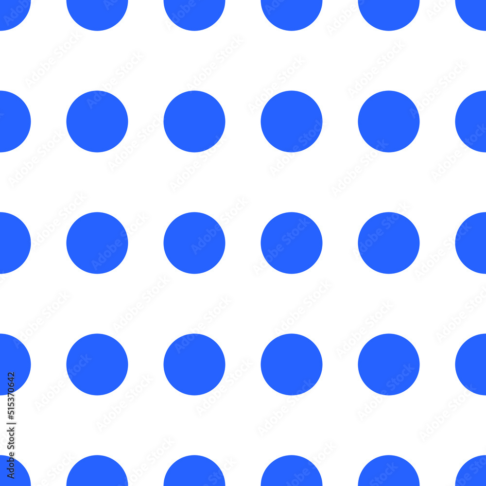 Blue circles on a white background. Seamless simple pattern for decorative textiles, fabrics. Vector. Blue circles on a white background. Seamless simple pattern for decorative textiles, fabrics. Vector.