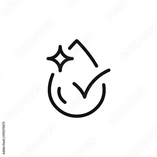 Clean and fresh water icon line style isolated on white background. Vector illustration