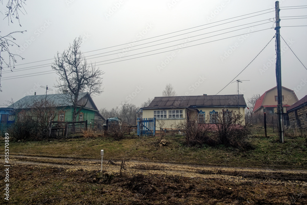 old wooden house in the garden