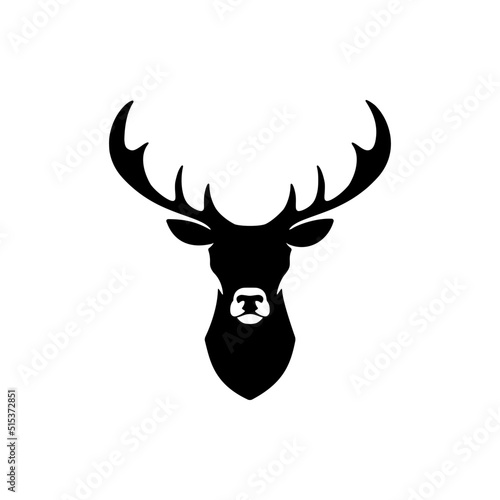 Deer Head Silhouette Deer Logo Deer Vector Illustration