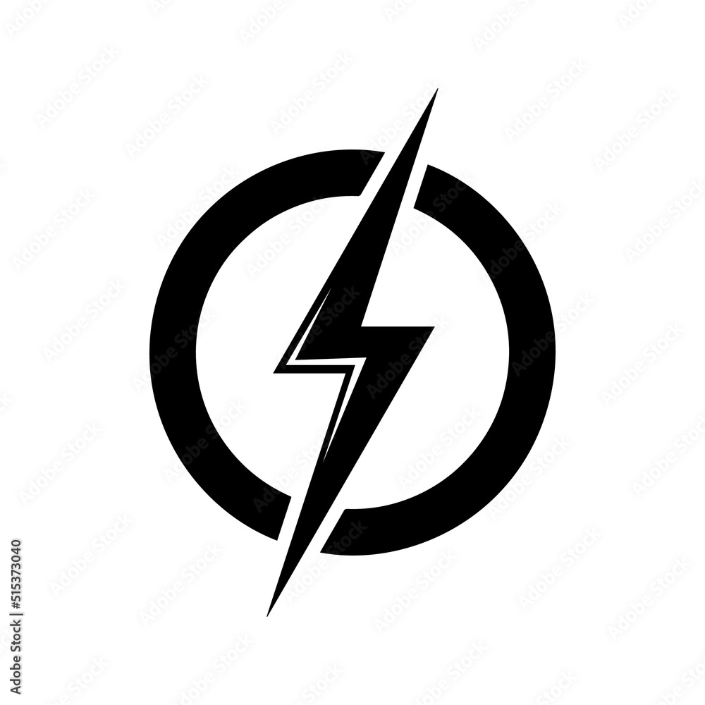 Power lightning logo icon Power lightning logo icon