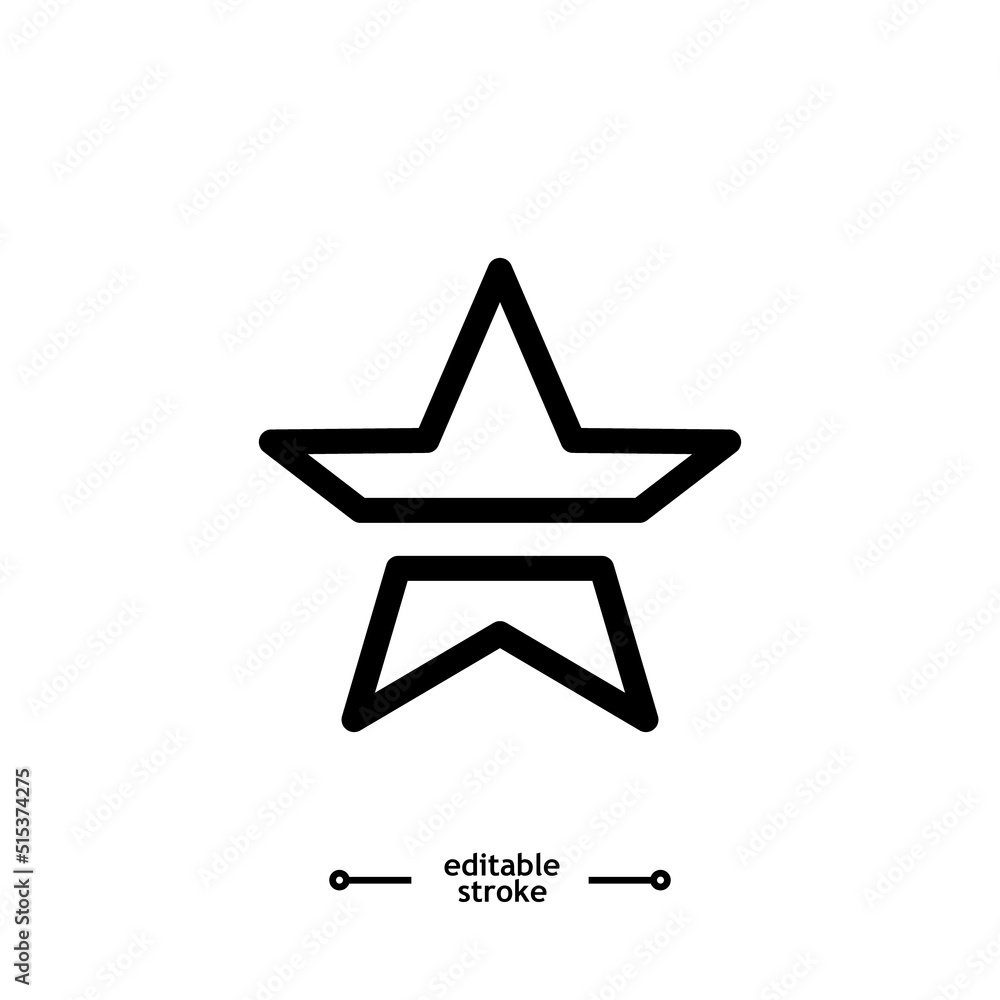 Star Icon vector. rating icon vector. favourite star Icons vector, sign, symbol, logo, illustration, editable stroke, flat design style isolated on white Star Icon vector. rating icon vector. favourite star Icons vector, sign, symbol, logo, illustration, editable stroke, flat design style isolated on white