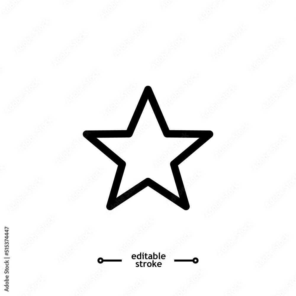 Star Icon vector. rating icon vector. favourite star Icons vector, sign, symbol, logo, illustration, editable stroke, flat design style isolated on white Star Icon vector. rating icon vector. favourite star Icons vector, sign, symbol, logo, illustration, editable stroke, flat design style isolated on white