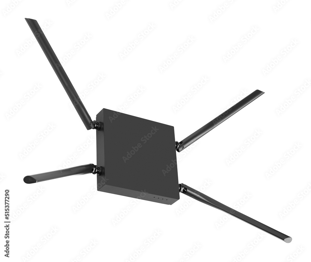 Fototapeta premium Wireless Wi-fi Router with antennas