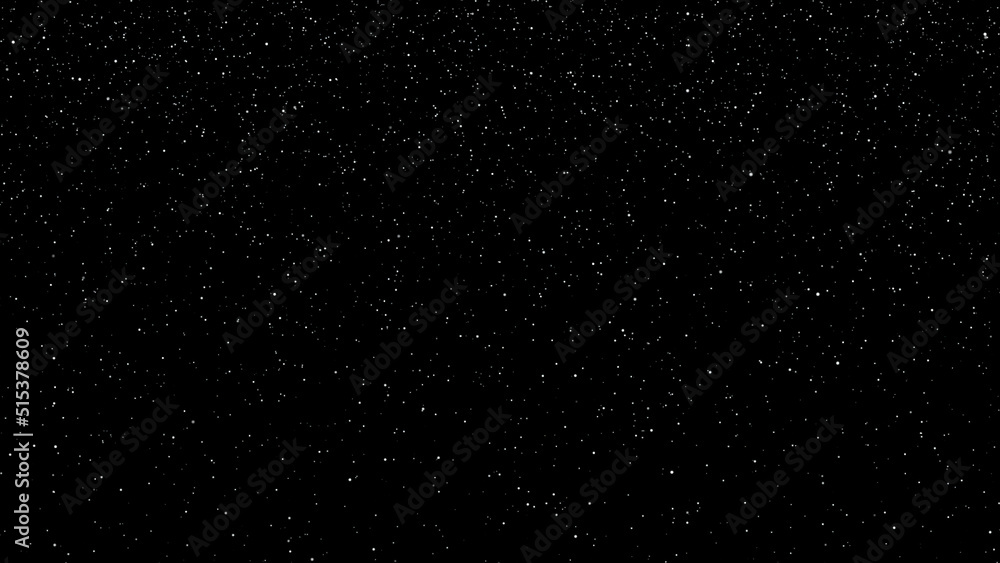 Falling snow animation loop background. Animation of falling snow on black background. Loop footage