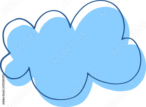 Hand drawn clouds clipart design illustration