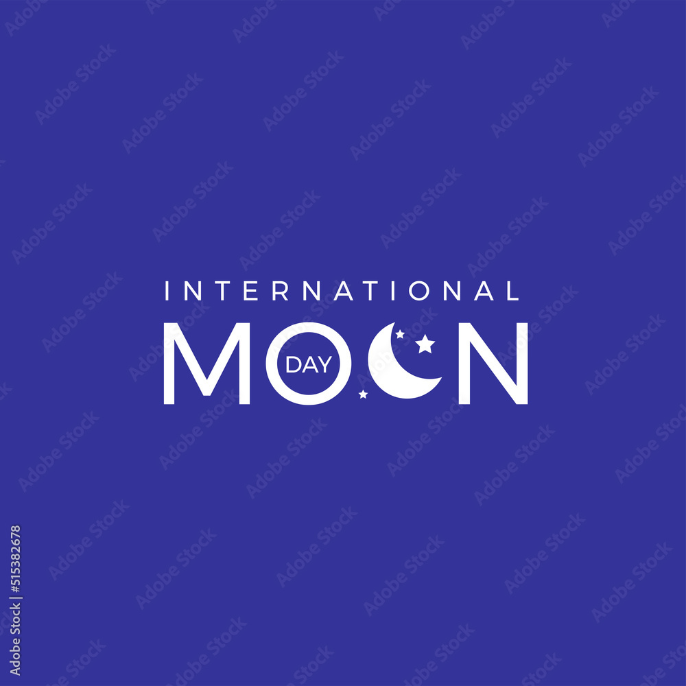 Design for celebrating international moon day, july 20th. v
