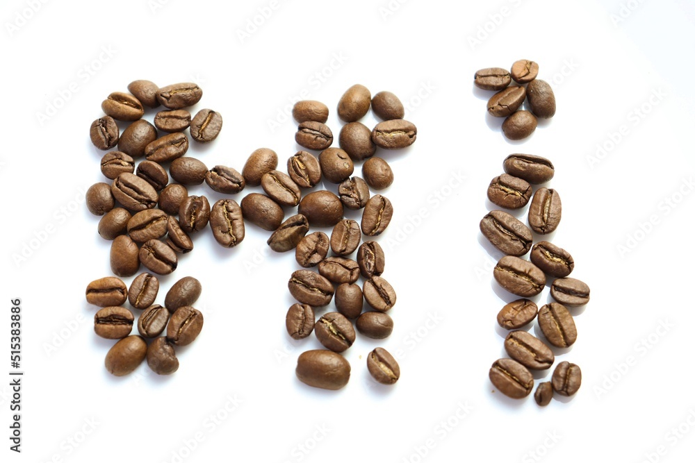 coffee beans isolated on white HI coffee beans isolated on white HI