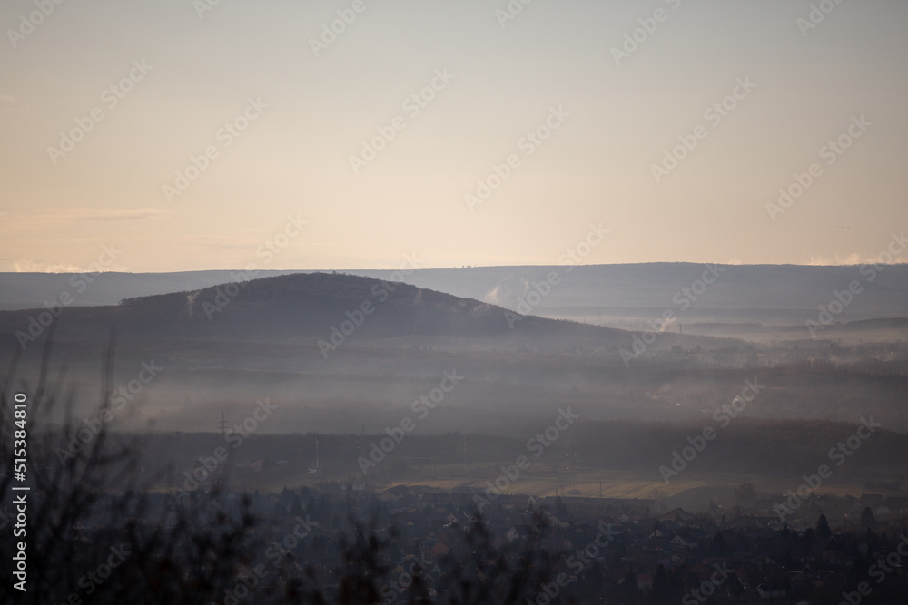 sunrise over the mountains