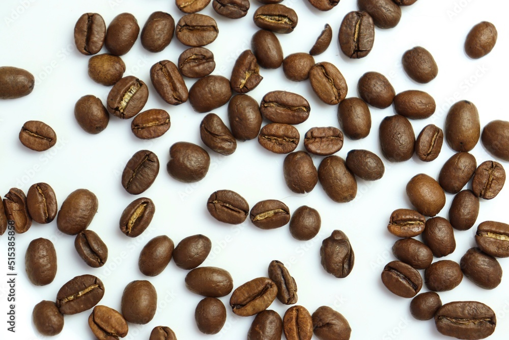 coffee beans on white background coffee beans on white background