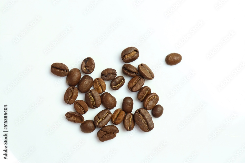coffee beans on white background coffee beans on white background