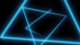 Abstract background with neon triangles. Seamless loop. Neon Grid Square Loop Background. Abstract Triangle. Neon geometric shapes and lines