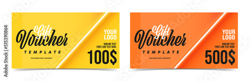 Gift voucher shopping event template set