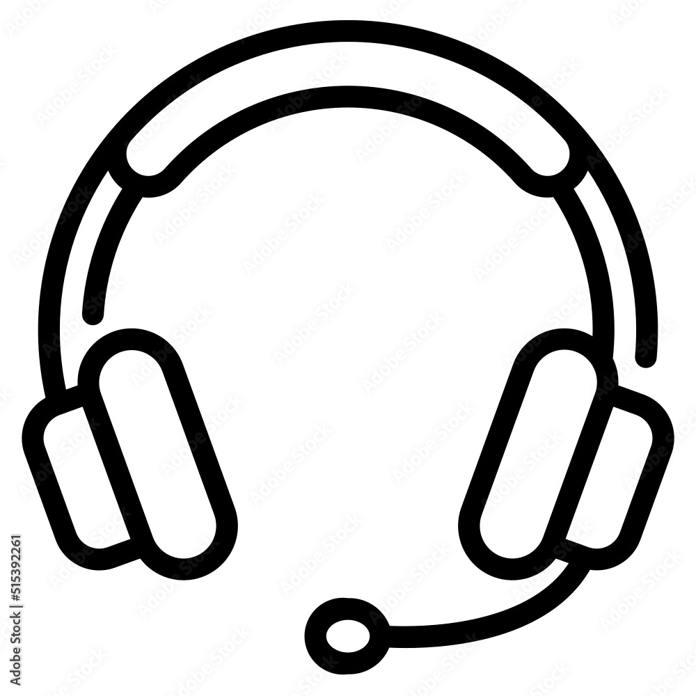 headset Icon Illustration headset Icon Illustration