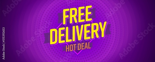 Free delivery hot deal sale banner template