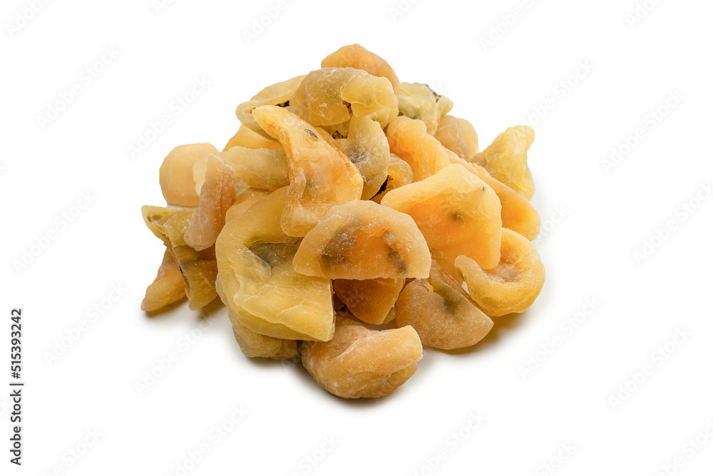 Dried passion fruit isolated on a white background. Dried passion fruit isolated on a white background.