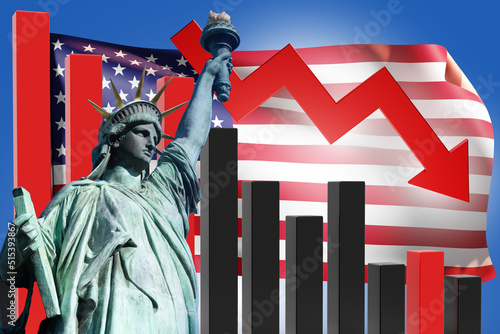 USA financial crisis. Graph...