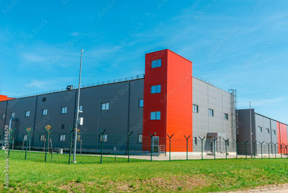 New commercial retail small office building.The exterior facade of a general small business. New commercial retail small office building.The exterior facade of a general small business.