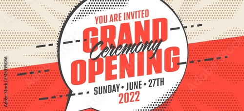 Grand opening banner design template