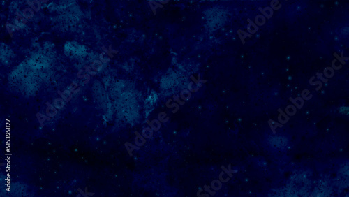 Artistic hand painted multi layered dark blue background. dark blue nebula sparkle purple star universe in outer space horizontal galaxy on space. navy blue watercolor and paper texture. wash aqua