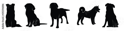 silhouettes of dogs on whiteboard