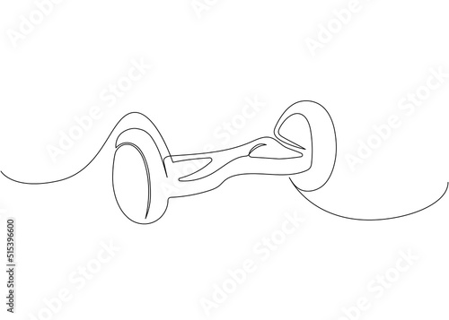 Gyroboard one line art. Continuous line drawing of sport, transportation, speed, balance, electric, roller, hobby, gyroscooter, mobile, teenager, hipster, activity, wheel, hoverboard.