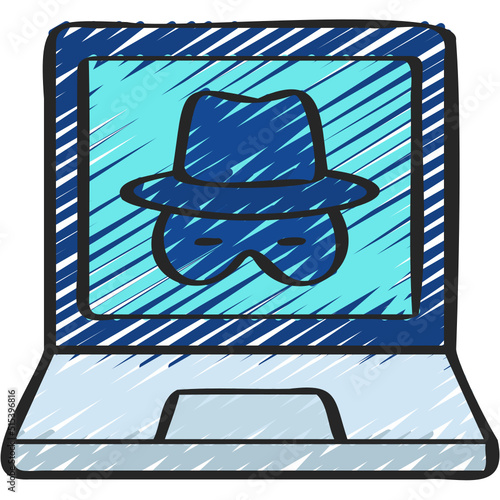 Laptop Spy Icon