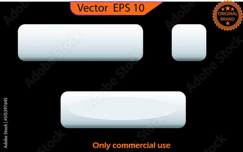 Set of white buttons and sliders, web icons of different forms. Gradient mesh. EPS 10. Only commercial use photo