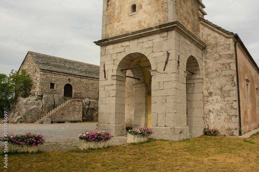 The Sanctuary of Monrupino church, also called Santuario di Santa Maria