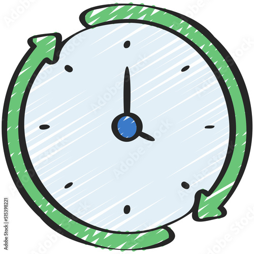 Work Around The Clock Icon