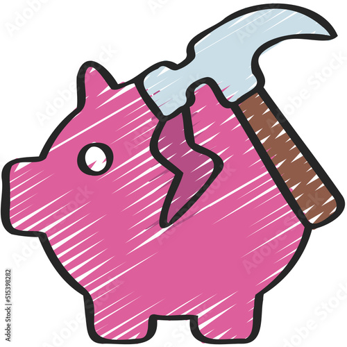 Break Open Savings Icon