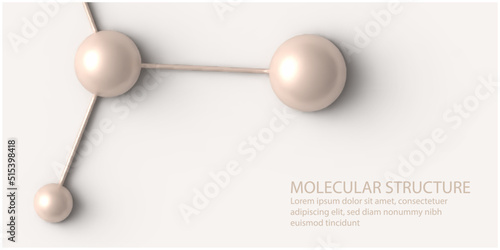 Science background design with 3d molecular structure